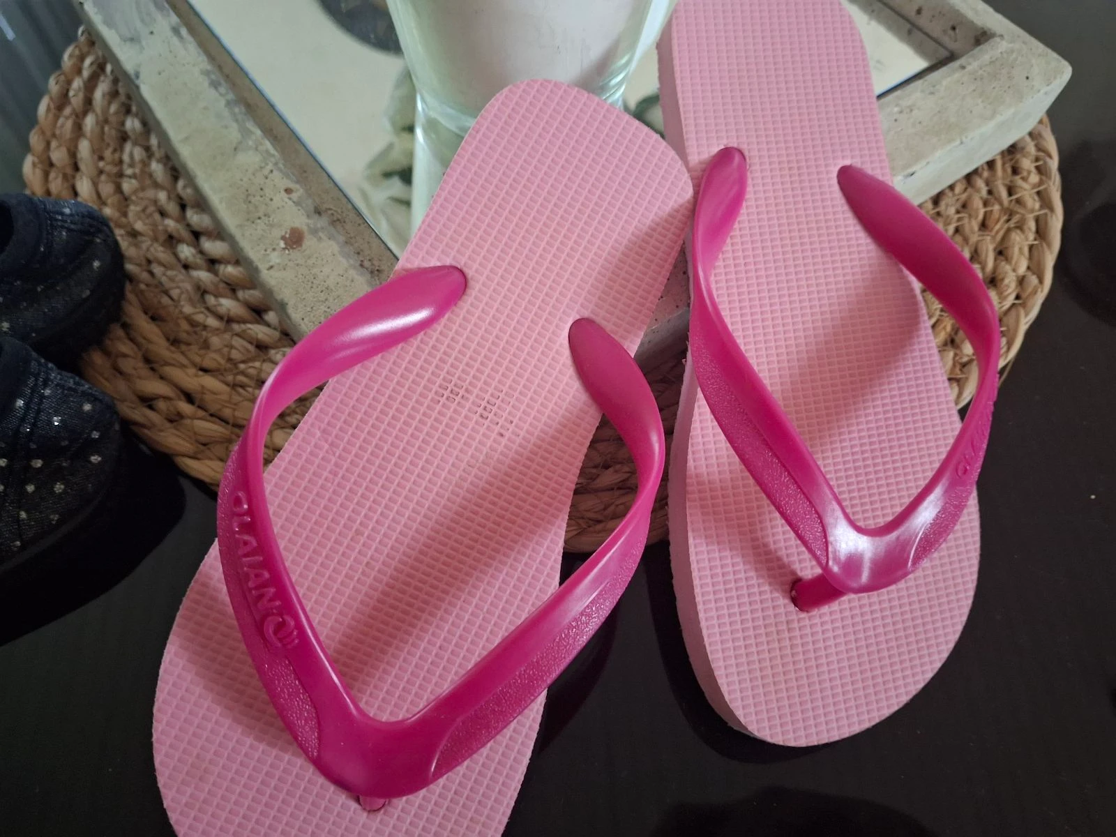 Lote de Sapatos de Verão Sandálias Rosas e Bailarinas em Tela – photo 5